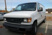Sold 2003 Ford E150 cargo van with work bins